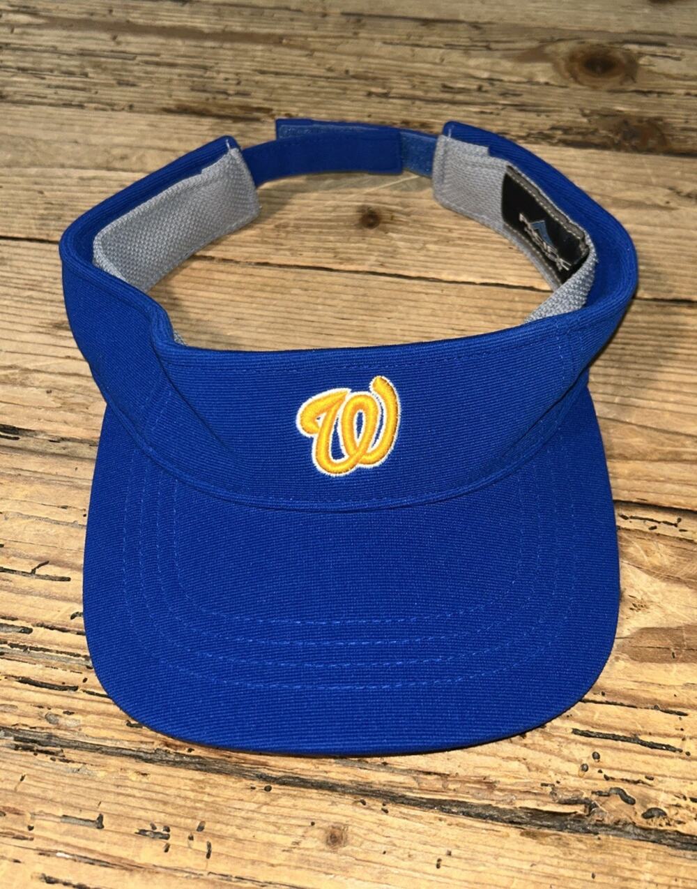 Pacific Headwear Unisex Cotton Visor Royal Blue EUC